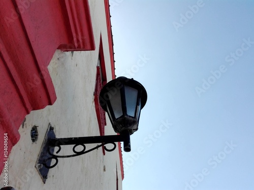 Classic streetlight of cartagena de Indias