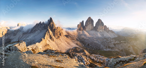 Monte Paterno / Paternkofel and the Tre Cime di Lavaredo / Drei Zinnen, Dolomites, Italy