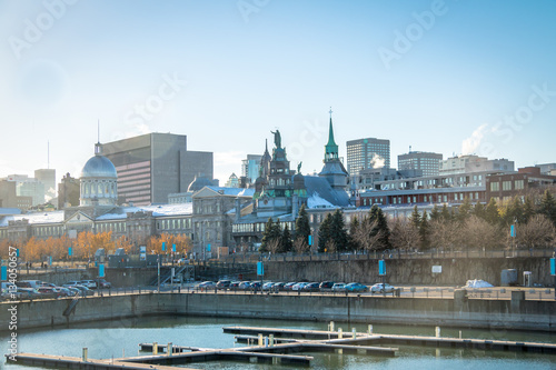 Old Port and city skyline - Montreal  Quebec  Canada