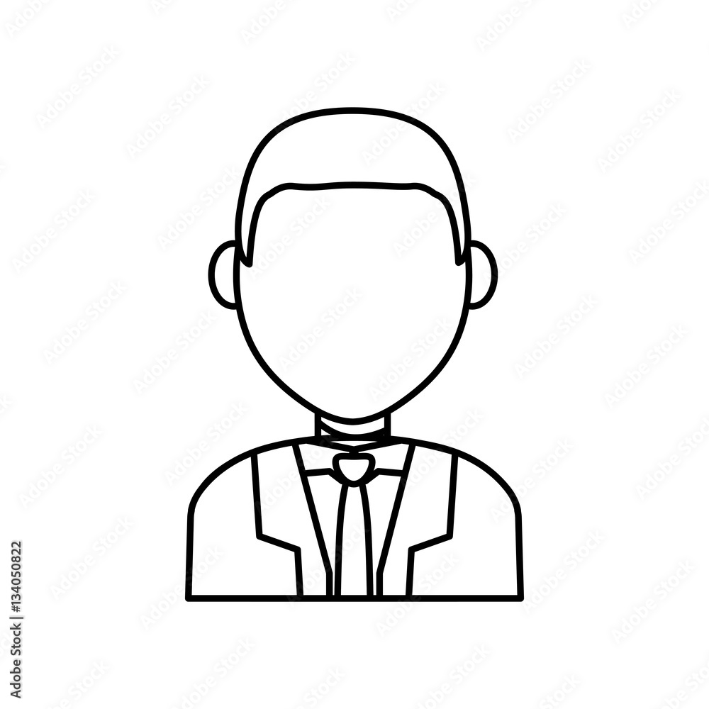 Business executive profile icon vector illustration graphic design