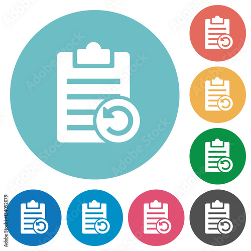 Undo note changes flat round icons