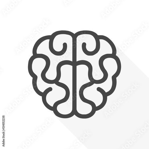 Human brain icon - vector Illustration