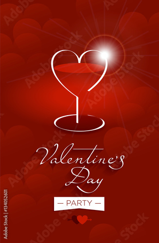 Obraz na płótnie Valentine's day invitation card w salonie