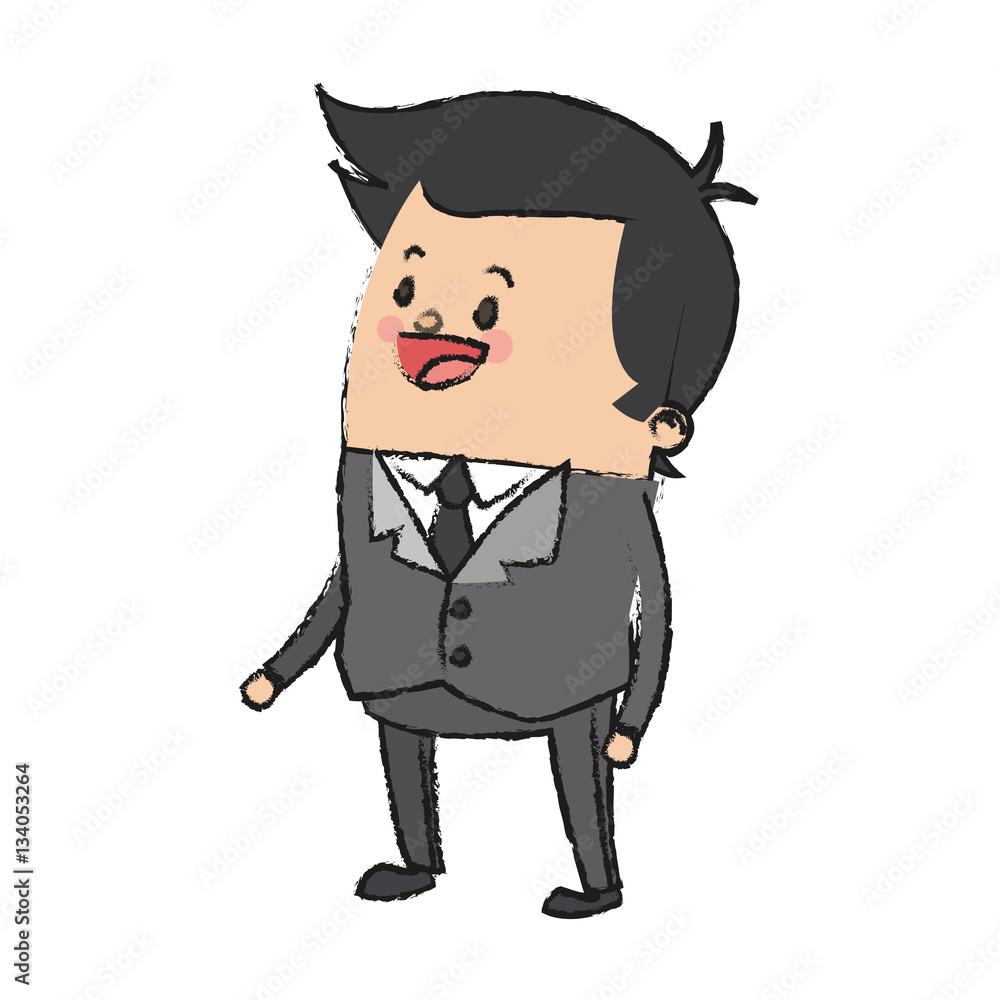 happy businessman cartoon icon over white background. colorful design. vector illustration happy businessman cartoon icon over white background. colorful design. vector illustration