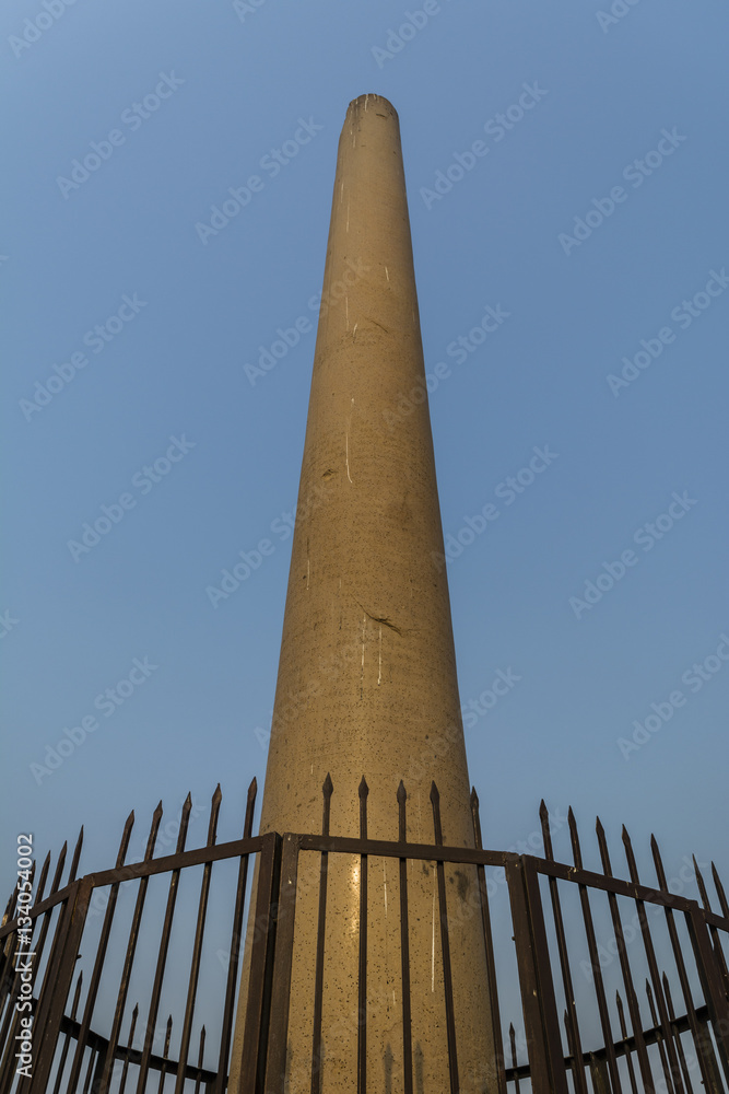 Ashoka pillar in Feroz Shah Kotla complex in Delhi, India, Asia. Stock