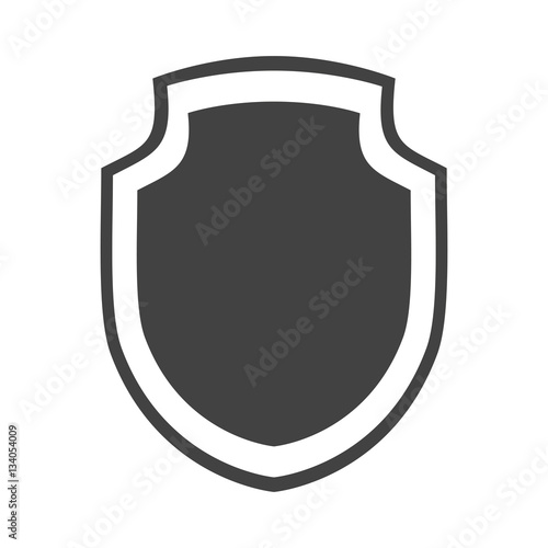 shield protection insignia security trendy sticker vector illustration eps 10