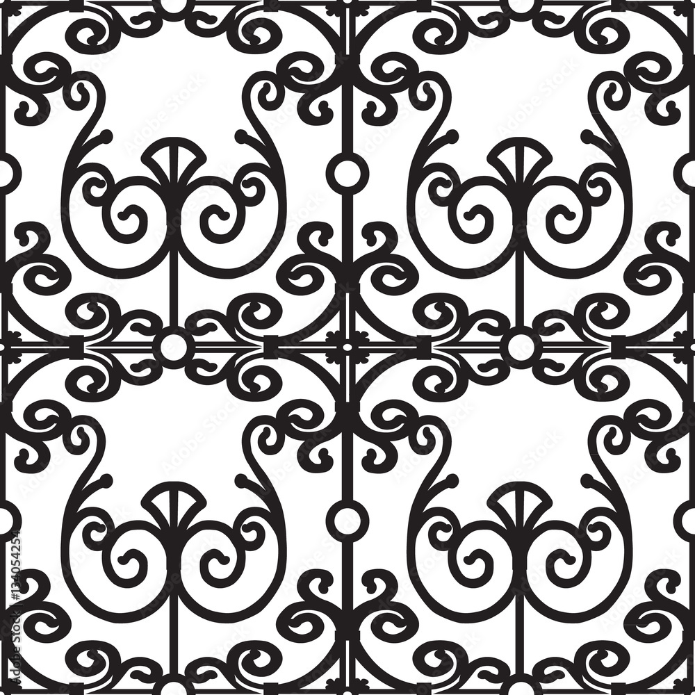 Seamless background with twisted metal bars Seamless background with twisted metal bars