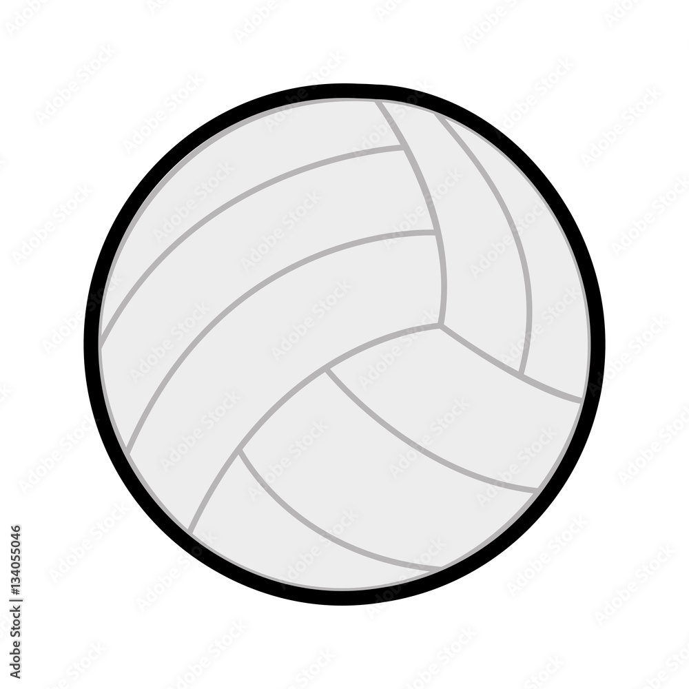ball volleyball sport icon line vector illustration eps 10