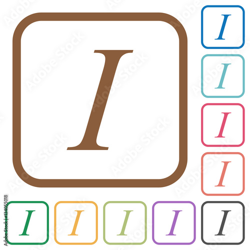 Italic font type simple icons