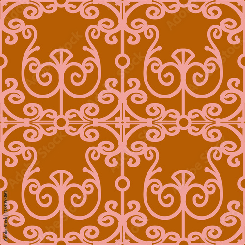 Seamless background with twisted metal bars