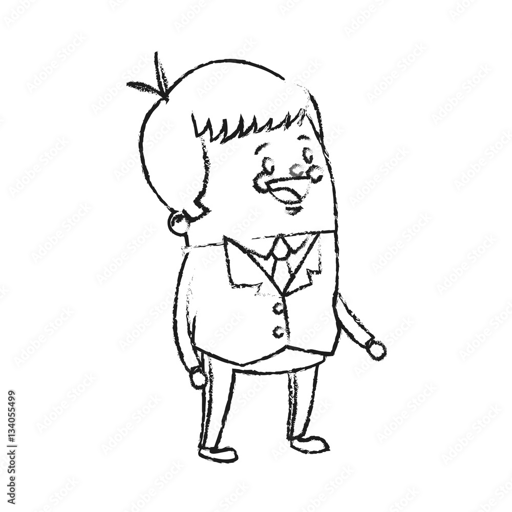 happy businessman cartoon icon over white background. vector illustration happy businessman cartoon icon over white background. vector illustration