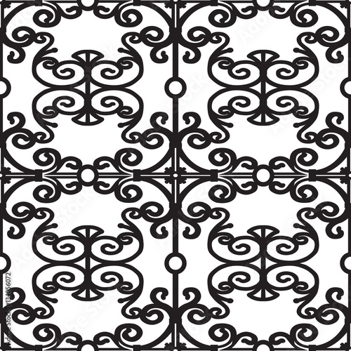 Seamless background with twisted metal bars