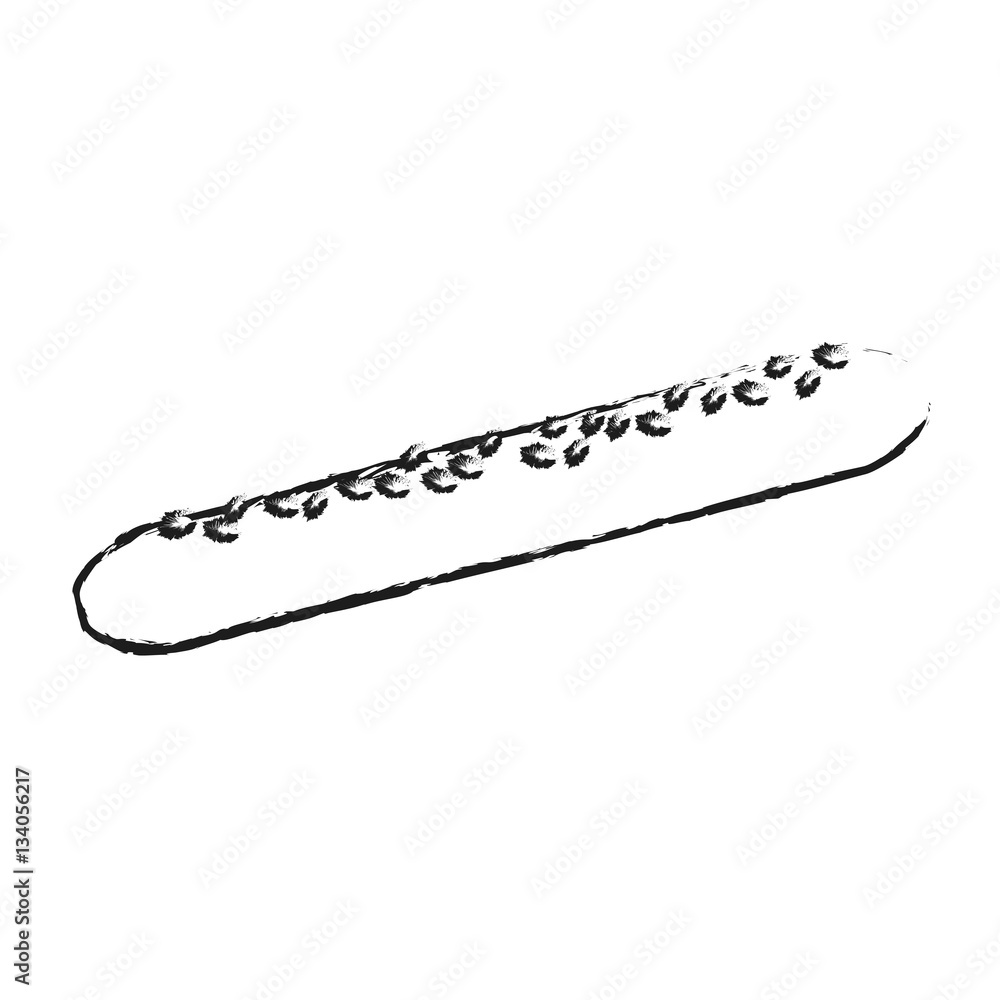 bread stick over white background. bakery products design. vector illustration