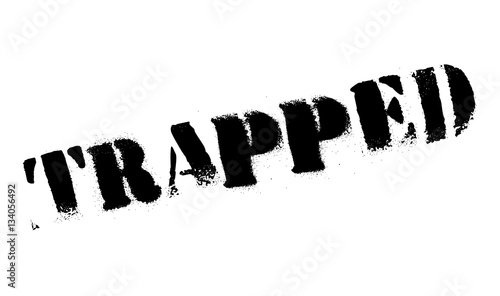 Trapped rubber stamp. Grunge design with dust scratches. Effects can be easily removed for a clean, crisp look. Color is easily changed.