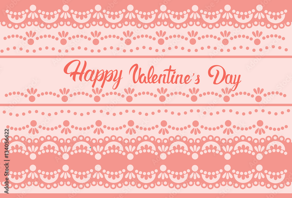 Valentine Day Gift Card Holiday Love Heart Shape Flat Vector Illustration Valentine Day Gift Card Holiday Love Heart Shape Flat Vector Illustration