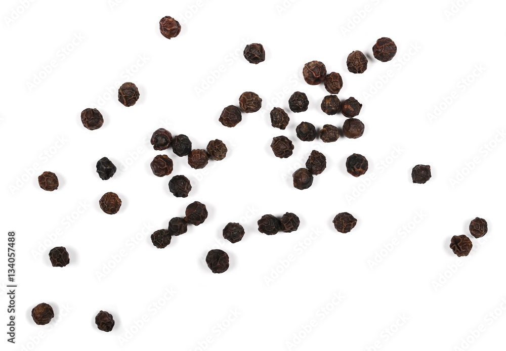 Black pepper isolated on white background, with clipping path Black pepper isolated on white background, with clipping path