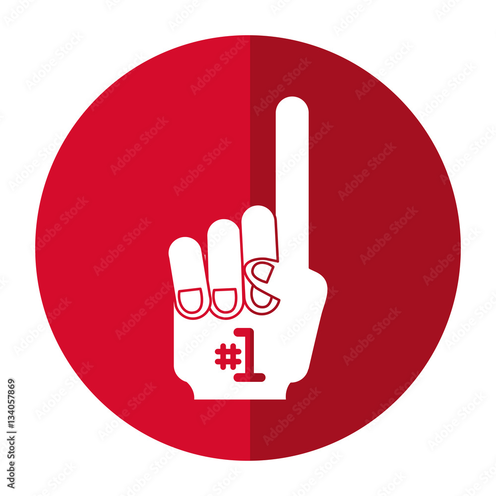 hand fan american football shadow vector illustration eps 10 hand fan american football shadow vector illustration eps 10