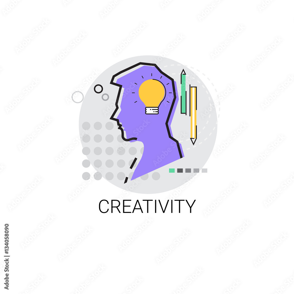 Creativity Think New Idea Inspiration Creative Process Business Icon Vector Illustration Creativity Think New Idea Inspiration Creative Process Business Icon Vector Illustration