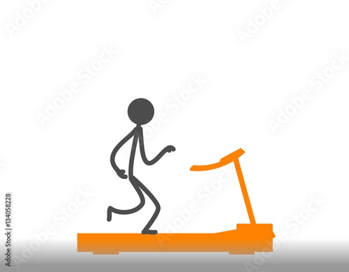 Koşu bandında koşan adam