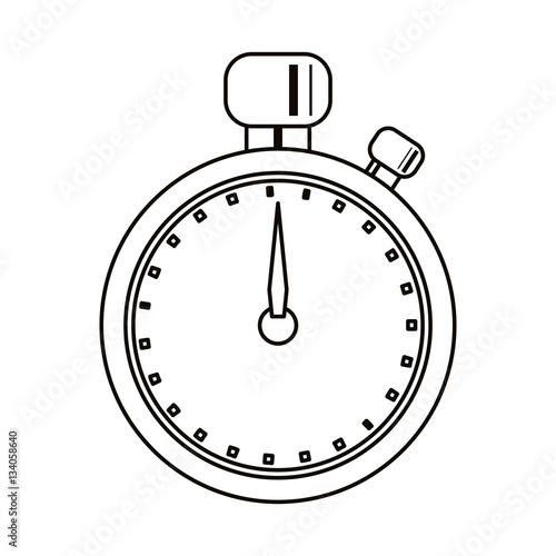 stopwatch chronometer sport equipment outline vector illustration eps 10