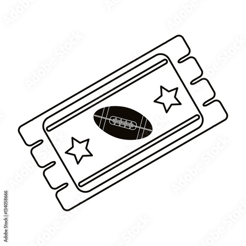 ticket game american football icon outline vector illustration eps 10
