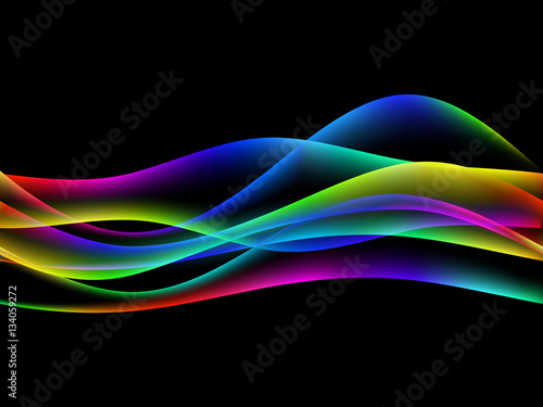dinamyc flow, stylized waves, vector