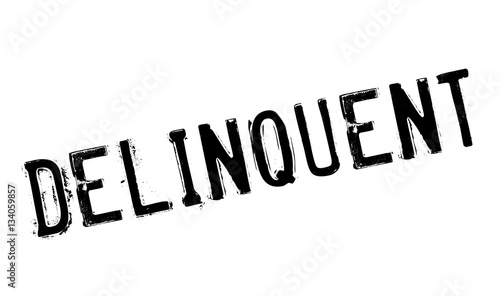 Delinquent rubber stamp. Grunge design with dust scratches. Effects can be easily removed for a clean, crisp look. Color is easily changed.