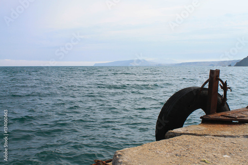 old pier waiting for mooring the ship