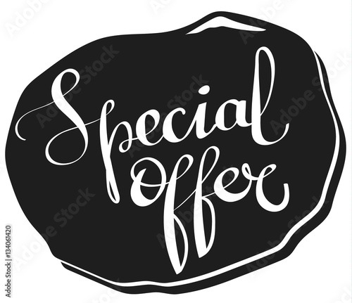 special offer lettering tag