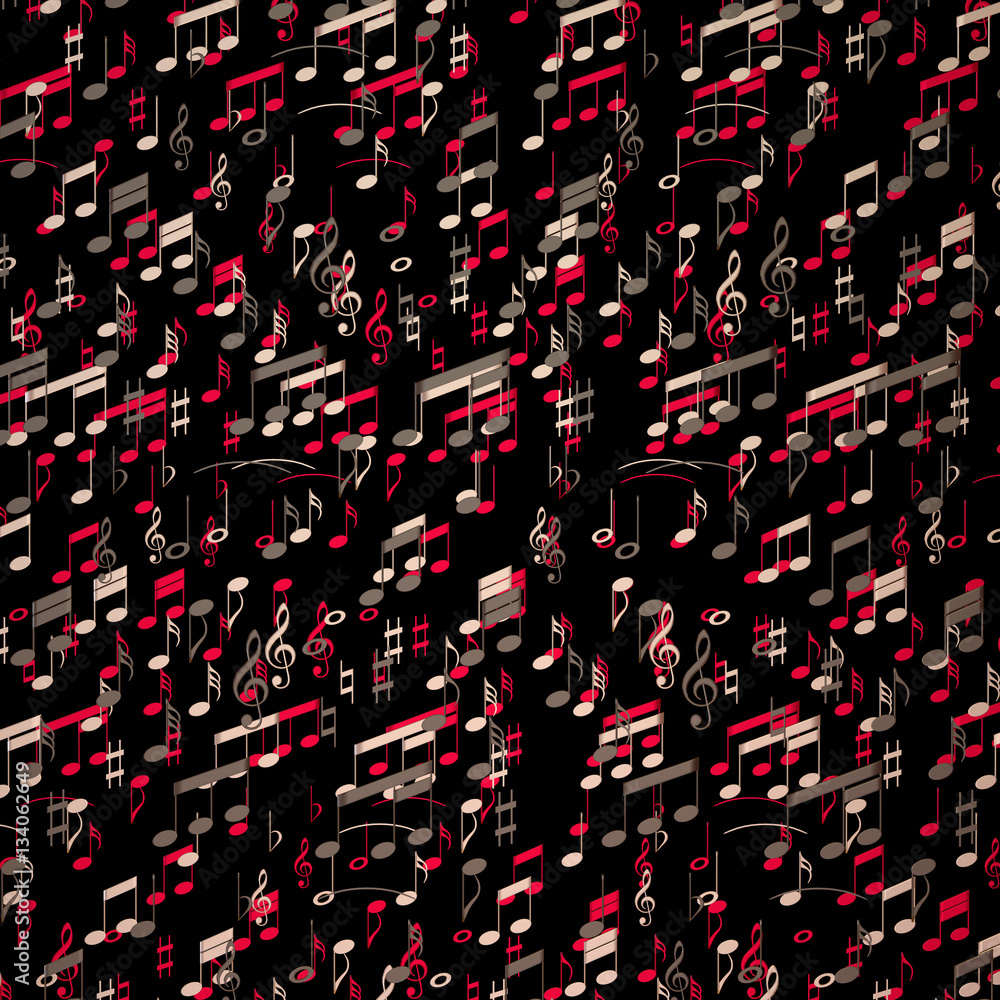 3d illustration of musical notes 3d illustration of musical notes