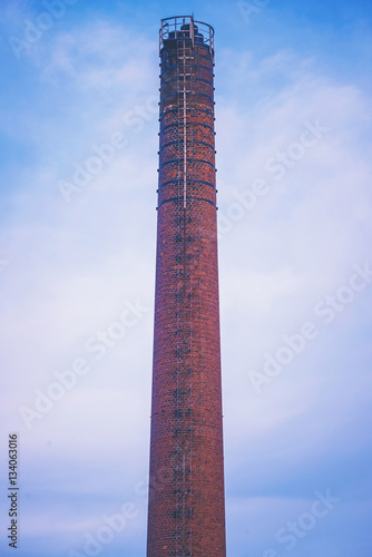 Chimney made of red bricks during the 1900 century