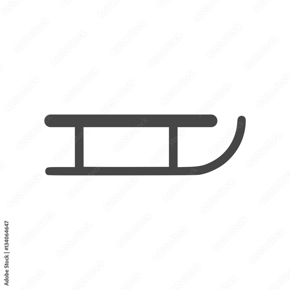 Sleigh icon - vector Illustration Sleigh icon - vector Illustration