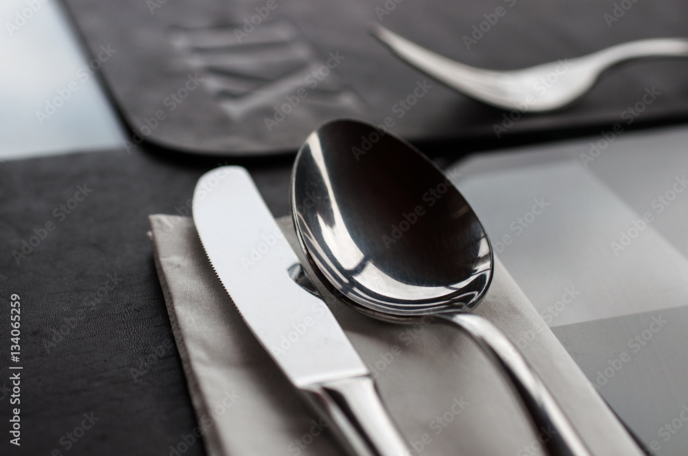 Table setting for fine dining Stock Photo | Adobe Stock