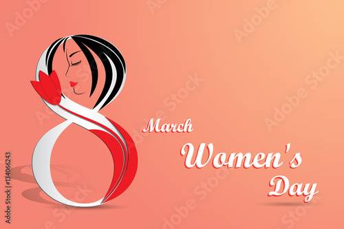 Elegant greeting card for International Women's Day