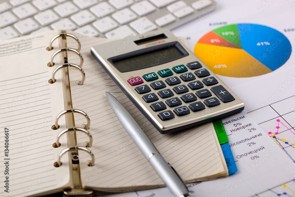 Business Objects in the office on the table Business Objects in the office on the table