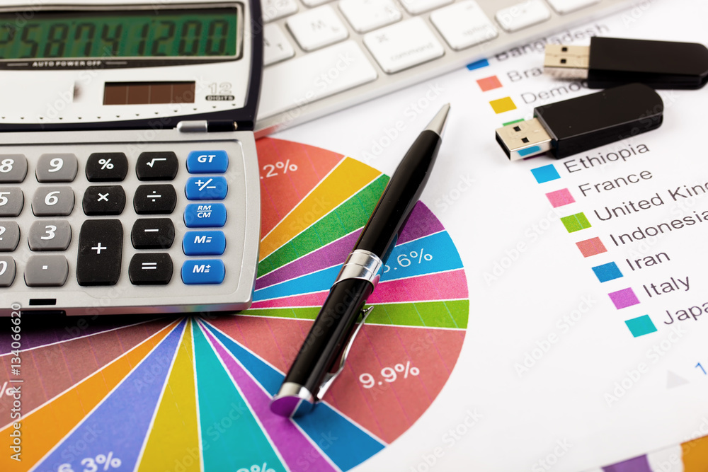 Business Objects in the office on the table