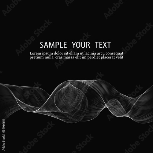 Abstract wait waves on black background