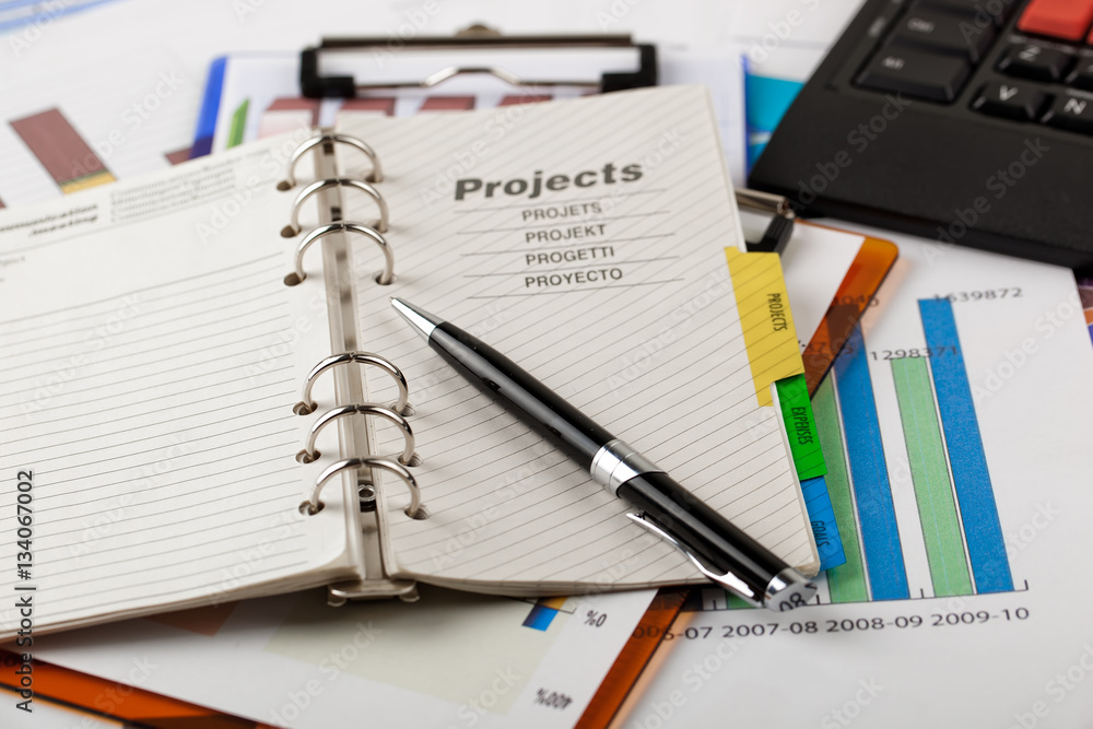 Business Objects in the office on the table Business Objects in the office on the table