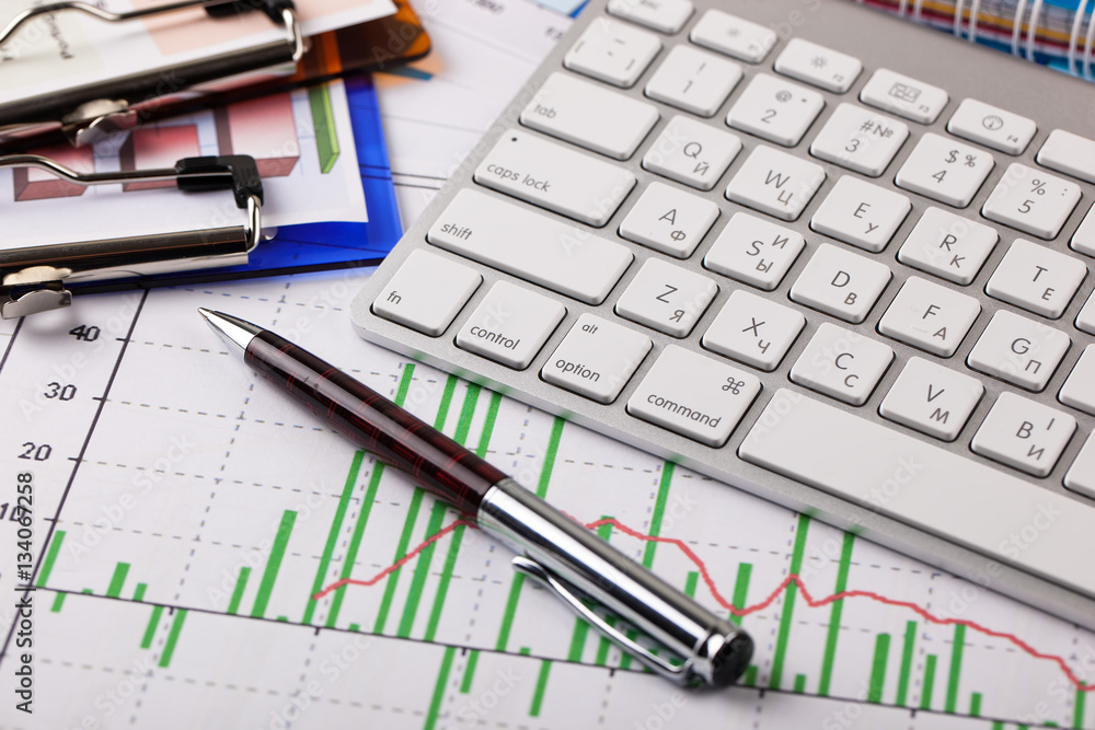 Business Objects in the office on the table Business Objects in the office on the table