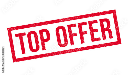 Top Offer rubber stamp. Grunge design with dust scratches. Effects can be easily removed for a clean, crisp look. Color is easily changed.