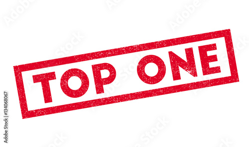 Top One rubber stamp. Grunge design with dust scratches. Effects can be easily removed for a clean, crisp look. Color is easily changed.