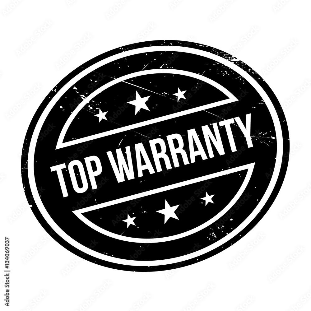 Fototapeta premium Top Warranty rubber stamp. Grunge design with dust scratches. Effects can be easily removed for a clean, crisp look. Color is easily changed.