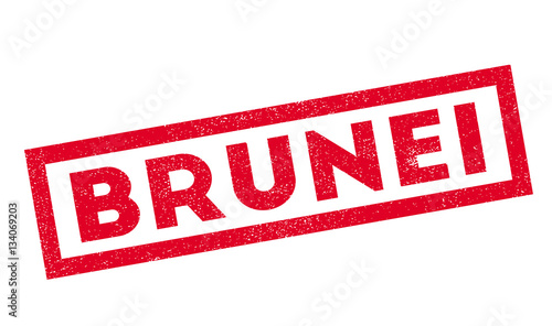 Brunei rubber stamp. Grunge design with dust scratches. Effects can be easily removed for a clean, crisp look. Color is easily changed.