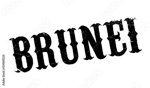 Brunei rubber stamp. Grunge design with dust scratches. Effects can be easily removed for a clean, crisp look. Color is easily changed.