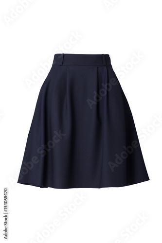 Black skirt isolated on white background 