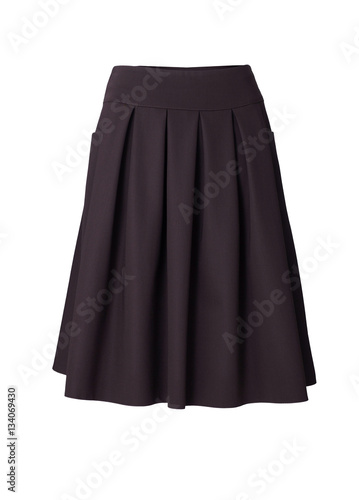 Brown skirt isolated on white background