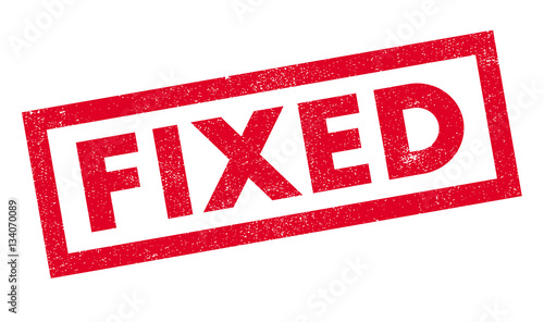 Fixed rubber stamp. Grunge design with dust scratches. Effects can be easily removed for a clean, crisp look. Color is easily changed.