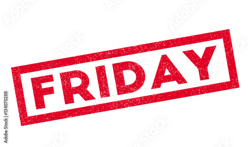 Friday rubber stamp. Grunge design with dust scratches. Effects can be easily removed for a clean, crisp look. Color is easily changed.