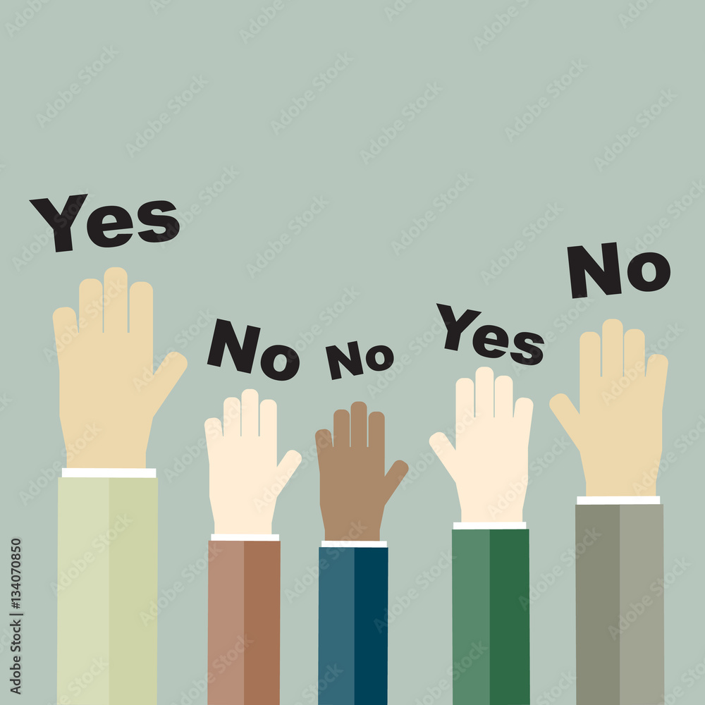 Voting concept in flat style -Vote paper, democracy concept Voting concept in flat style -Vote paper, democracy concept