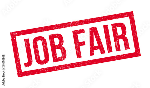 Job Fair rubber stamp. Grunge design with dust scratches. Effects can be easily removed for a clean, crisp look. Color is easily changed.